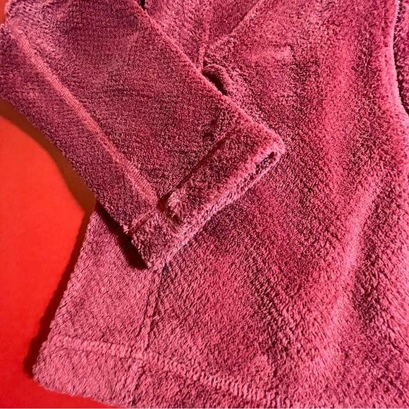 Patagonia Womens Jacket Medium Polartec Thermal Pro rug Fleece Burgundy - Picture 10 of 15